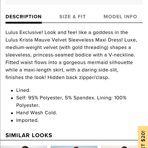 Lulus Mauve Velvet Maxi Dress - Picture 3 of 6